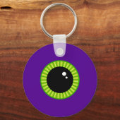 Porte-clés Eyeball drôle de Monstre vert et pourpre (Recto)