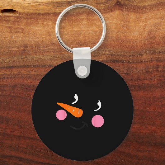 Porte-clés Eyelashes Christmas Outfit Snowman Face Costume Gi (Recto)