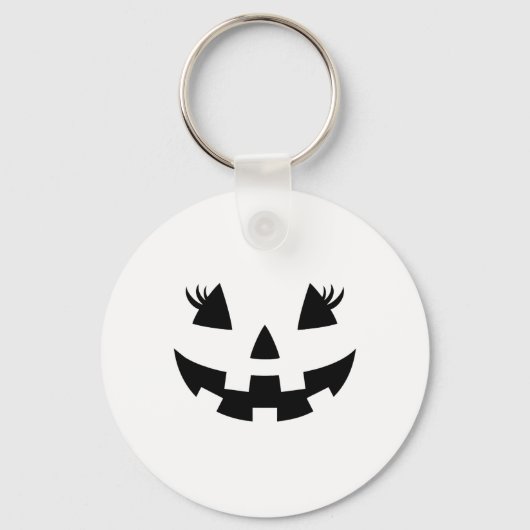 Porte-clés Eyelashes Jack-o'-lantern Face Citrouille Hallowen (Recto)
