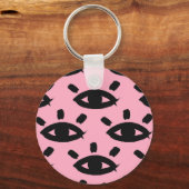 Porte-clés Eyes Watercolor Brush, Motif Sketch. (Verso)