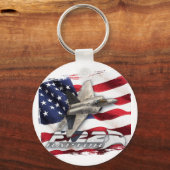 Porte-clés F-22 Raptor et drapeau américain (Recto)