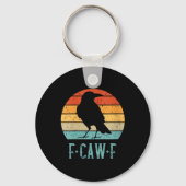 Porte-clés F-caw-f Black Crow Black Bird Retro Sunset (Recto)
