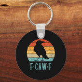 Porte-clés F-caw-f Black Crow Black Bird Retro Sunset (Recto)