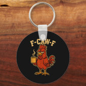 Porte-clés F Caw F Coffee Chicken F Kawf Rooster Funny Bird F (Recto)