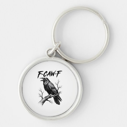 Porte-clés F Caw F Crow Lover Raven Meme Classic Style (Devant)