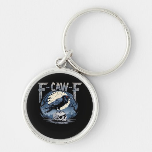 Porte-clés F-Caw-F Crow Moonlit Raven Classic (Devant)