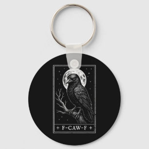 Porte-clés F-caw-f Crow Tarot Card Drôle Gothique Halloween V