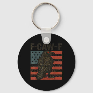 Porte-clés F Caw F Crow Vintage Drapeau Américain Fcawf Raven