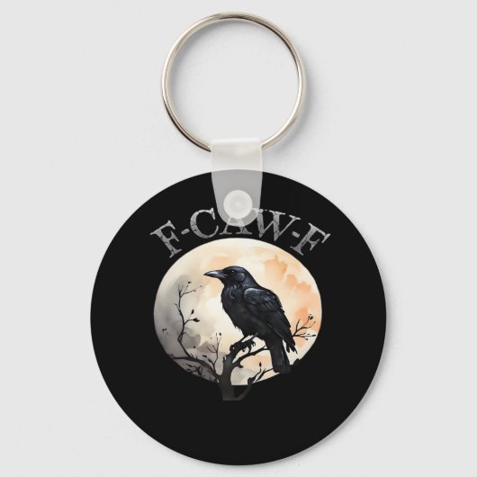 Porte-clés F Caw F Funny Bird Moon Minimal Clean Style (Recto)
