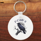 Porte-clés F-caw-f Funny Black Bird Black Crow (Recto)