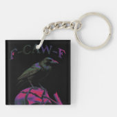 Porte-clés F-Caw-F Funny Black Crow Bird (Dos)