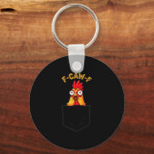 Porte-clés F-caw-f Funny Chicken Cket Humor Quote Rooster Mem (Recto)