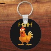 Porte-clés F Caw F Funny Chicken Meme Trendy Modern Style (Recto)