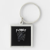 Porte-clés F-Caw-F Funny Crow Minimal Clean (Devant)