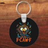 Porte-clés F-caw-f Funny Messy Chicken Bird Rooster Fcawf Mem (Recto)