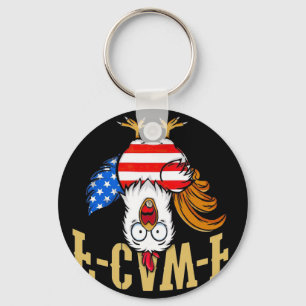 Porte-clés F-caw-f Humour de poulet drôle Citation de coq de