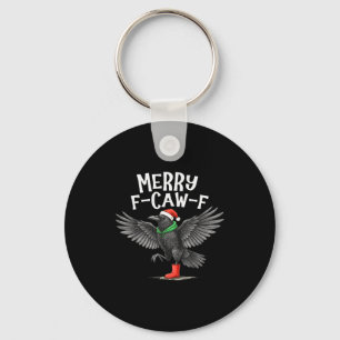 Porte-clés F-caw-f Joyeux Noël Corbeau Drôle Corbeau