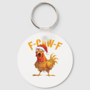 Porte-clés F-Caw-F Noël Fun Chicken Noël Essentiel