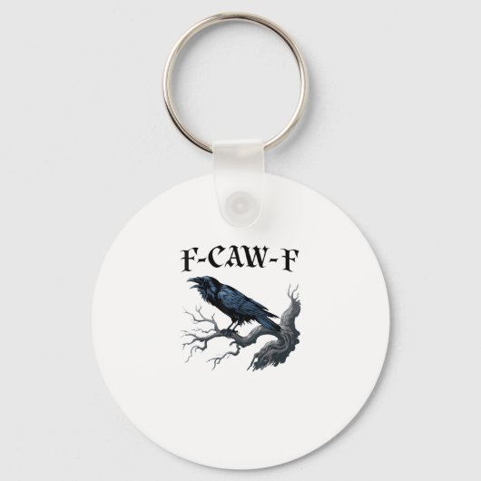Porte-clés F-Caw-F Oiseau Drôle Corbeau (Recto)