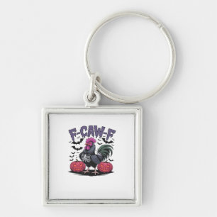 Porte-clés F-Caw-F Poulet Drôle Classique Graphique Rétro
