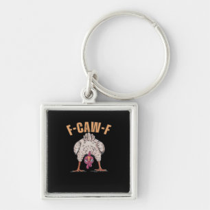 Porte-clés F Caw F Poulet Drôle Classique Style Rétro Cool
