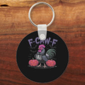 Porte-clés F Caw F Poulet Drôle Classique Style Simple Propre (Recto)