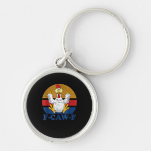 Porte-clés F-Caw-F Poulet Drôle qui Fait un Doigt d'Honneur V