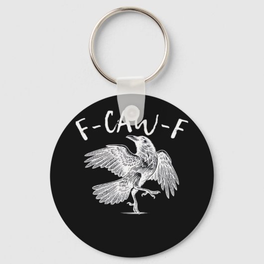 Porte-clés F-Caw-F Raven Retro Classique (Recto)