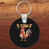 Porte-clés F Caw F Rooster, F caw-f Drôle poulet (Recto)