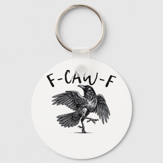 Porte-clés F Caw F Style Rétro Classique Corbeau (Recto)