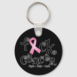 Porte-clés F*CK Breast Cancer (Pink Ribbon)