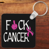 Porte-clés F#CK CANCER...Cancer du sein (Verso)