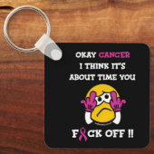 Porte-clés F#CK OFF...Cancer du sein (Recto)