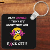 Porte-clés F#CK OFF...Cancer du sein (Verso)