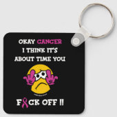 Porte-clés F#CK OFF...Cancer du sein (Dos)