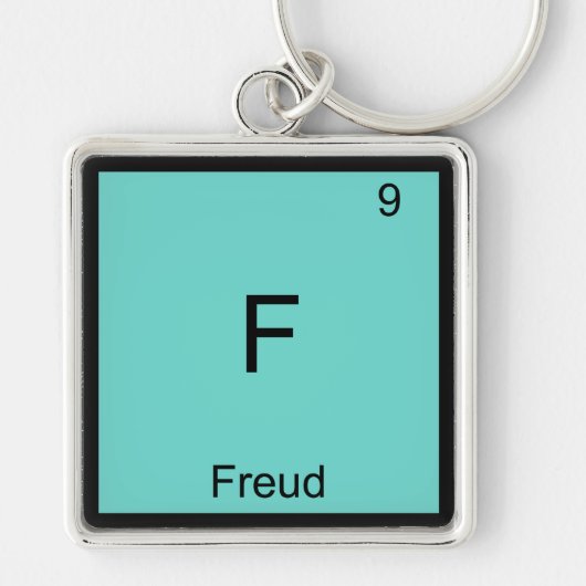 Porte-clés F - Freud Funny Chimie Élément Symbole T-shirt (Devant)