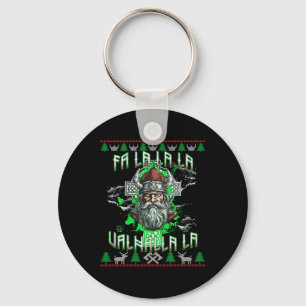 Porte-clés Fa La 8 Valhalla Santa Hat Viking Crâne Noël