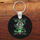 Porte-clés Fa La 8 Valhalla Santa Hat Viking Crâne Noël (Recto)