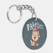 Porte-clés Fa La La La La Christmas Chant Chien | PORTE - CLÉ (Devant gauche)