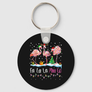 Porte-clés Fa La La La Mingo Flamingo Noël Hommes Femmes