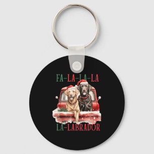Porte-clés Fa La La Labrador Noël drôle