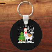 Porte-clés Fa La La Llama Christmas Funny Xmas Pajamas Animal (Recto)