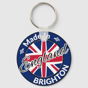 Porte-clés Fabriqué à Brighton Angleterre Union Jack Drapeau
