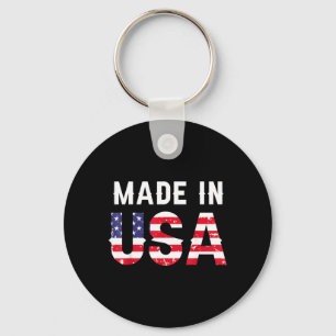 Porte-clés Fabriqué aux États-Unis Drapeau américain 4 juille