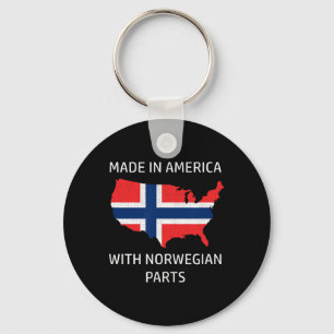 Porte-clés Fabriqué en Amérique avec des pièces norvégiennes