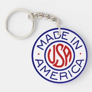 Porte-clés Fabriqué En Amérique États-Unis