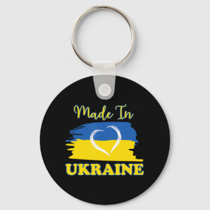 Porte-clés Fabriqué En Ukraine Le Coeur Du Drapeau Ukrainien