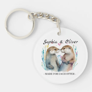 Porte-clés Fabriqué pour chaque Otter Love Valentine's Day