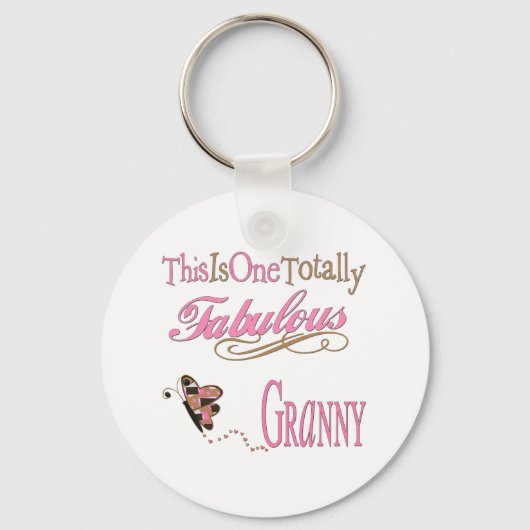 Porte-clés Fabulous Granny avec Papillon (Recto)
