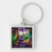 Porte-clés Face Abstraite avec symboles (Devant)